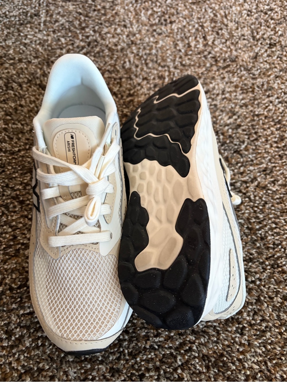 New Balance Kids White and Black Sneakers